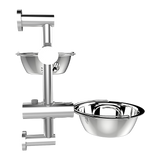 Wall Mounted Dog Bowl Adjustable Height Pet Feeder For Easy Feeding