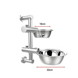 Wall Mounted Dog Bowl Adjustable Height Pet Feeder For Easy Feeding